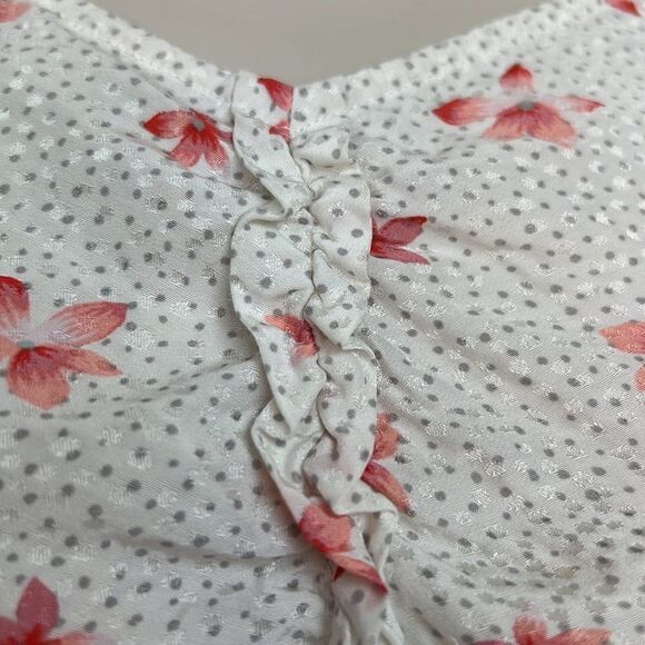 Rebecca Taylor Floral Flutter sleeve blouse EUC - Picture 7 of 10